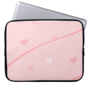 Para Notebook Corações cor-de-rosa e Laptop de fitas Capa