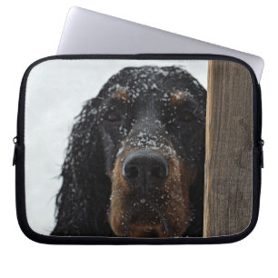 Para Notebook Gordon Setter na Capa do Laptop de inverno