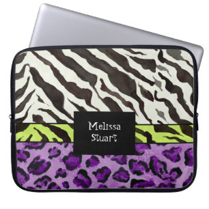 Para Notebook Impressão Zebra Leopard, Capa Personalizada de Co