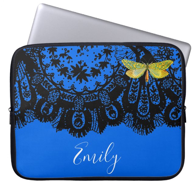 PARA NOTEBOOK LADO NEGRO ANTICO NA CAPA AZUL DE NEOPRENO (Frente)