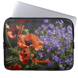 Para Notebook Laptop Computador Capa Laranja Papilas Flores