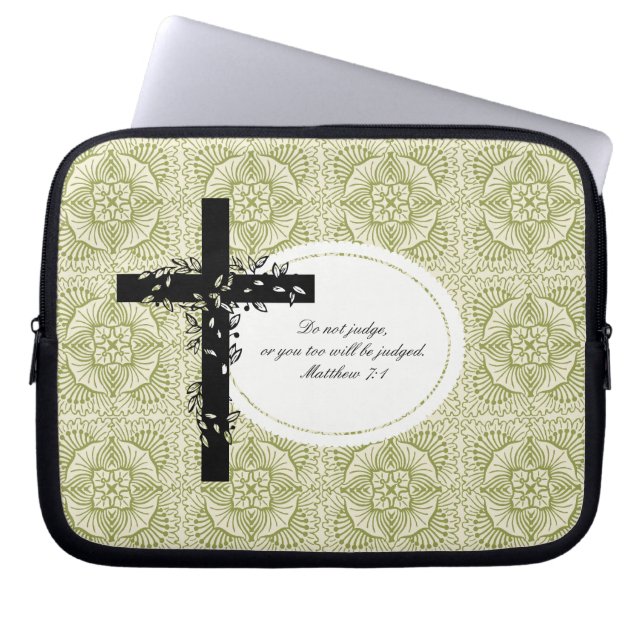 Para Notebook Laptop Matthew 7:1 ou Capa da portadora do netbook (Frente)