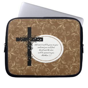 Para Notebook Laptop Matthew 7:7 ou Capa da portadora do netbook