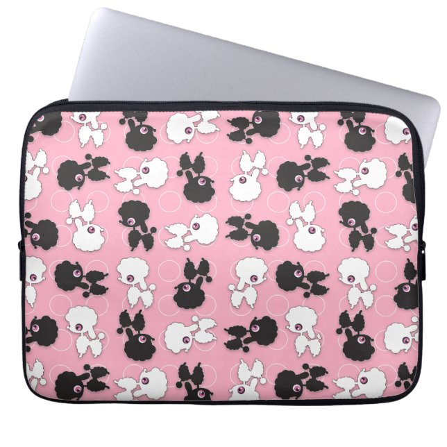 Para Notebook Poodles na Capa rosa (Frente)