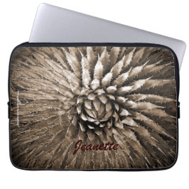 Para Notebook Sepia Brown Tan do ponto da agave da Capa do