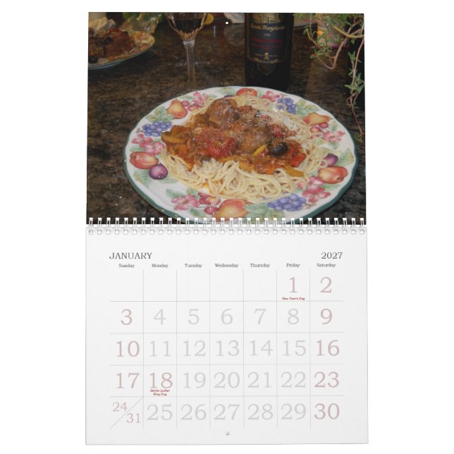 Para o amor do calendário da comida (Jan 2027)