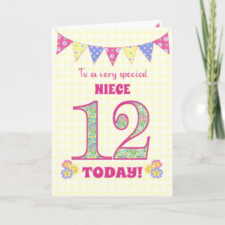 Para o Cartão de Aniversário de 12 Niece