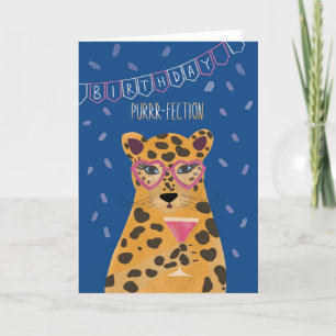 Para o Cartão de Aniversário de Compras Cheetah