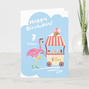 Para o Cartão de Aniversário Flamingo Flamingo 7 C