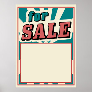 Para o estilo de retrato do sinal de poster vintag