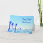 Para o Excelente Grandson, um cartão de aniversári<br><div class="desc">Uma cena de água tranquila com água azul e plantas.</div>