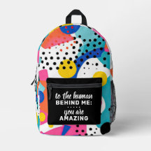 Para O Humano Por Trás De Mim Mochila Personalizad