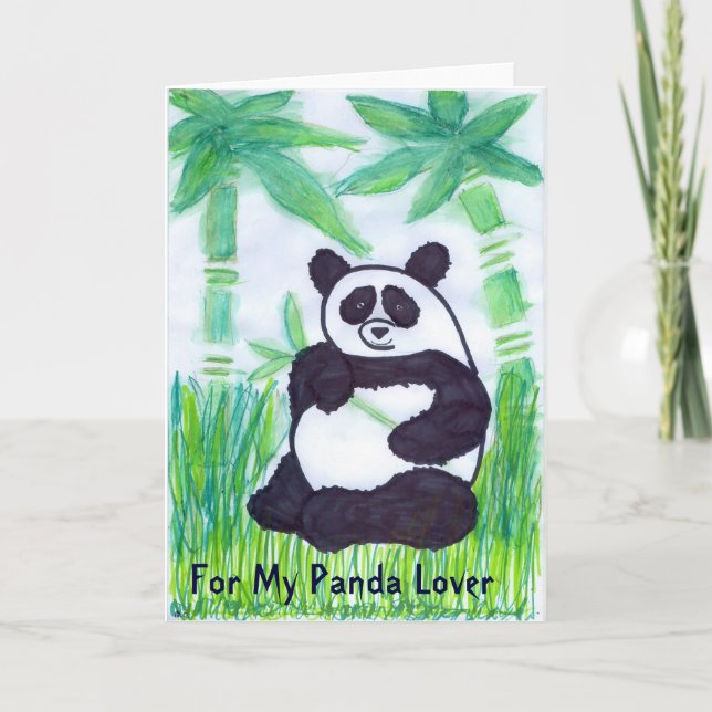 Para O Meu Cartão De Saudação Panda (Frente)