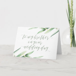 Para o meu irmão no seu cartão de dia de casamento