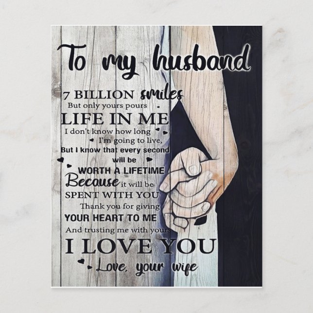 Para o meu marido presente | Carta Marido Adorável (Frente)