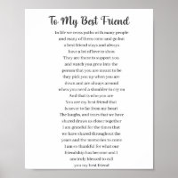 Para o meu melhor amigo Poem Poster