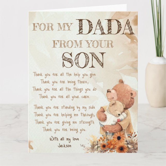 Para o meu pai Cartão de Boas Festas do Dia do Pai (Frente)