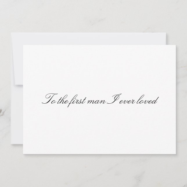 Para o primeiro homem que eu já amei Cartão Não Do (Frente)