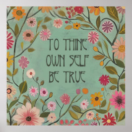 Para o seu próprio ser um verdadeiro Poster - Teal