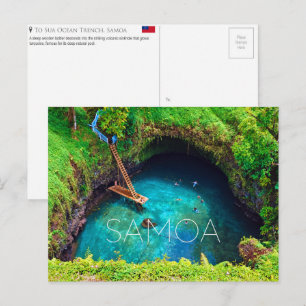Para o Sua Ocean Trench, Samoa Cartão Postal de Vi