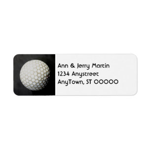 para os golfistas, etiquetas de endereço de retorn