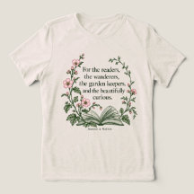 Para os Leitores — Camiseta Book & Mallow Flowers