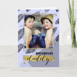 Para Pai no Cartão com fotos personalizado do Dia