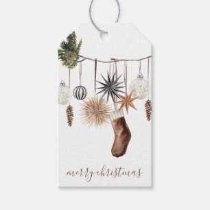 Para Presente Adornos Pendurados de Natal Rústico Etiqueta de Pr