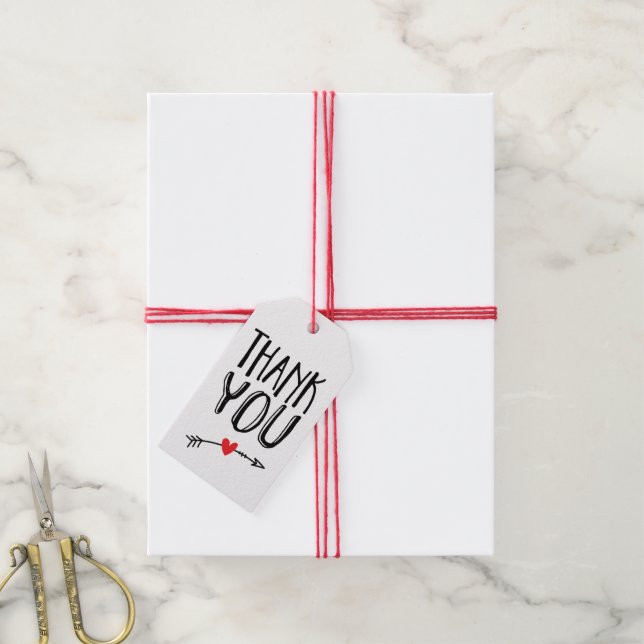 Para Presente Amor doce e casamento de setas Obrigado Etiqueta d (Com cordão)