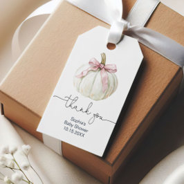 Para Presente Arco Rosa e Pumpkin Obrigado Etiqueta