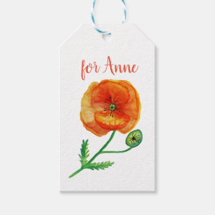Para Presente Arte Botânica, Etiqueta de presentes de flores de