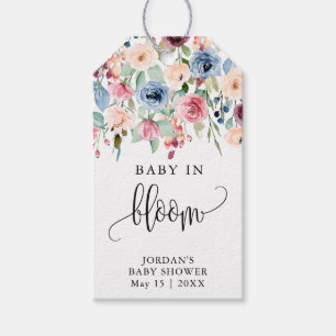 Para Presente Bebê Com Flor De Água Na Etiqueta De Favor Do Chá
