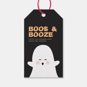 Para Presente Boos e Booze a Etiqueta Ghost Ghost Cute Halloween