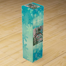 Caixa de Vinho de Chickadeter de Natal