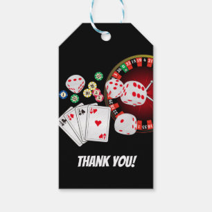 Para Presente Cartão de Poker, cassino, obrigado de etiqueta de
