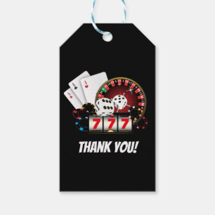 Para Presente Cartão de Poker, cassino, obrigado de etiqueta de