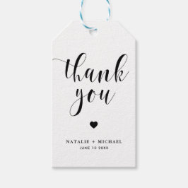 Para Presente Casamento de Script Negrito Obrigado Etiqueta de P