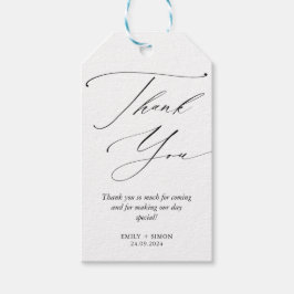 Para Presente Casamento Moderno Minimalista Obrigado Etiqueta De