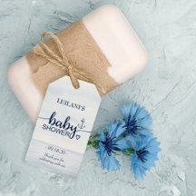 Chá de fraldas Do Oceano Náutico Obrigado Etiqueta