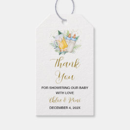 Para Presente Chá de fraldas Twin Boys Obrigado Etiqueta