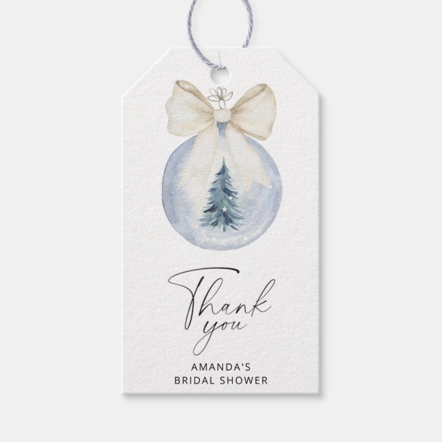 Para Presente Chá de panela de inverno obrigado você etiqueta (Frente)