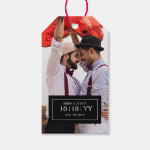 Para Presente Crachá de fotos   Salvar a data   Etiqueta de pres