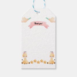 Para Presente Cute Baby Giraffe Etiqueta de Agradecimento