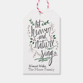 Para Presente Deixe o céu cantar a etiqueta de Natal