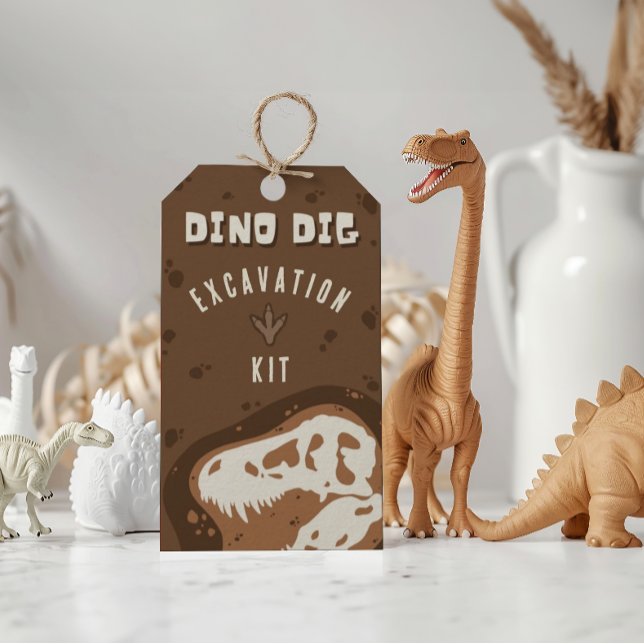Para Presente Dino Dig Dinosaur Excavation Kit Favorece Etiqueta (Criador carregado)