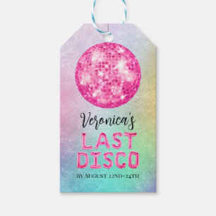 Para Presente Disco Cowgirl Bachelorette Obrigado Dando Etiqueta