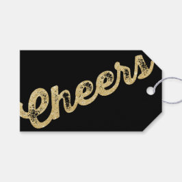 Para Presente Dourada Glitter Anima a Etiqueta de presentes de N