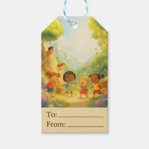 Para Presente Etiqueta Adventure Gift - Rótulo "To/From" Kids Hi