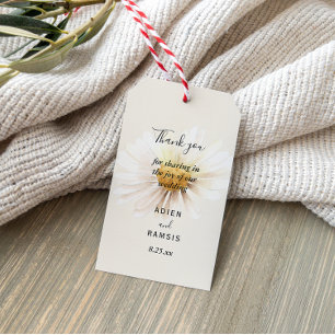Para Presente Etiqueta Daisy Wedding Elegante