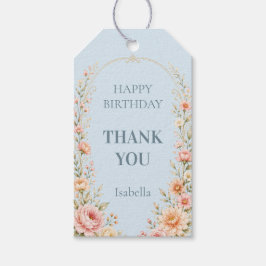 Para Presente Etiqueta de Agradecimento de Aniversário Floral Az